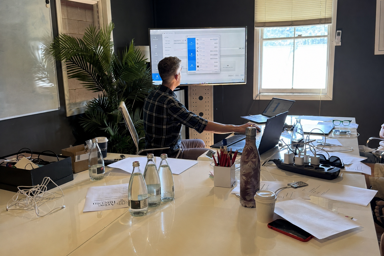Live Sparrow wallet demonstration at the Burleigh Heads workshop